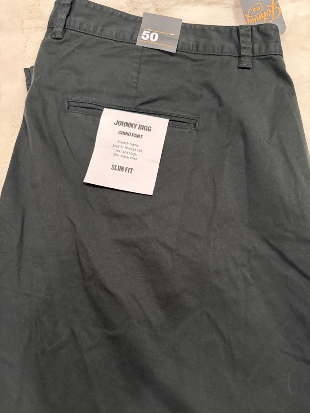 Johnny Bigg Slim Fit Chino Pants - Dark Charcoal